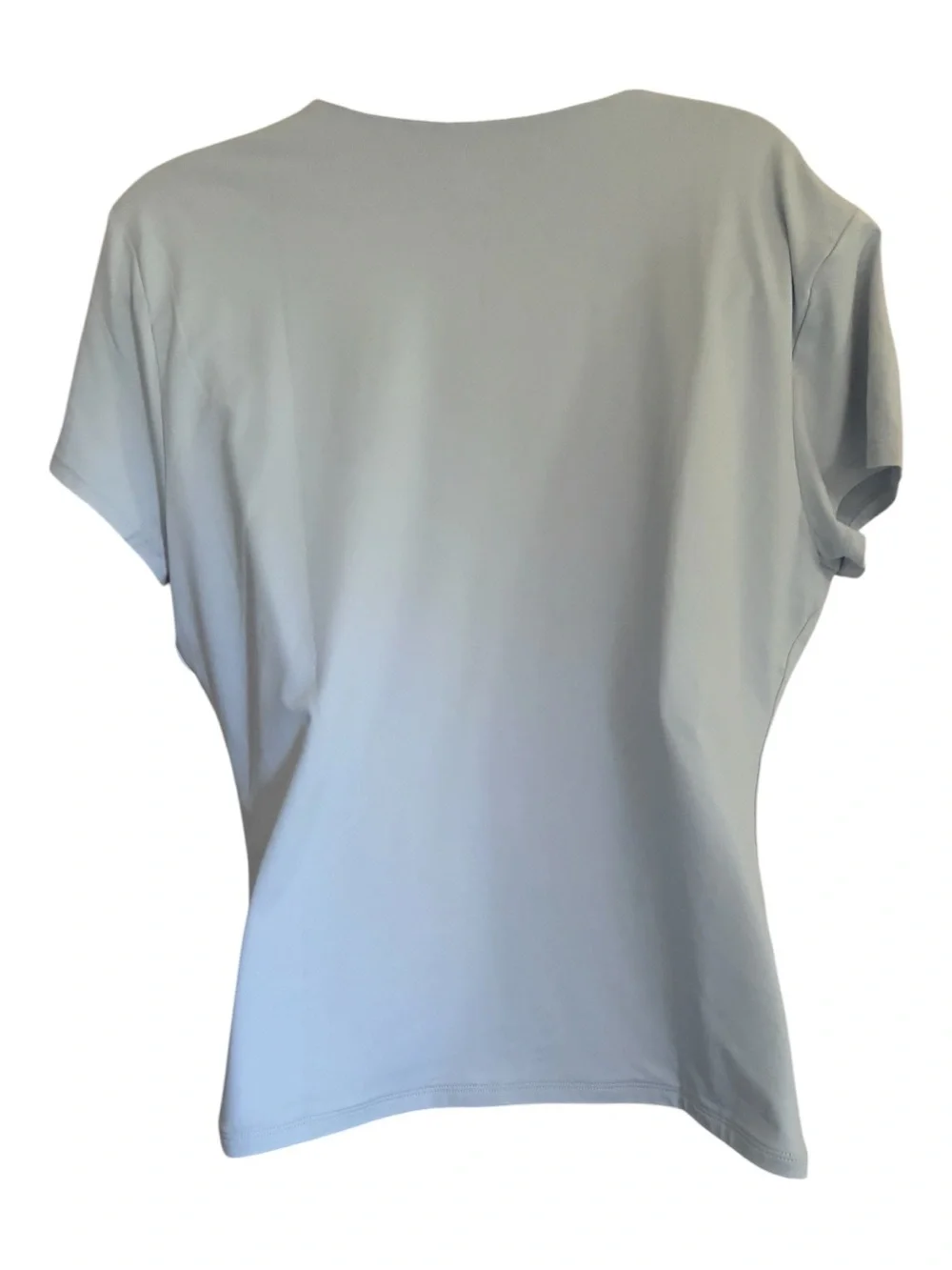 NWT Scoop Athletic Double-Lined Light Blue V-Neck Short Sleeve Top Sz XXL